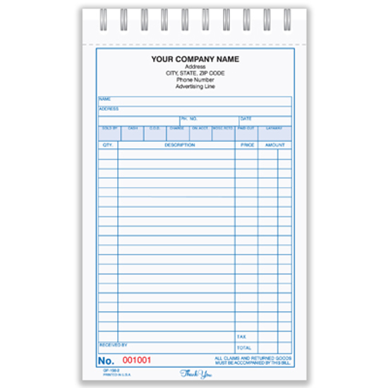 Picture of General Sales Book - 2 Part Carbonless (GP-156-2)