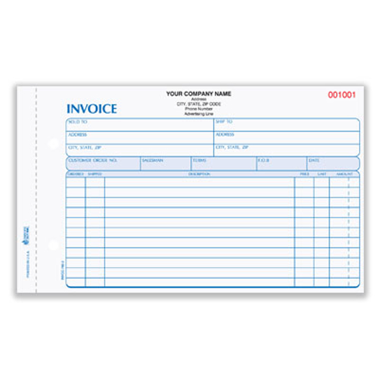 Picture of Invoice Form - 4 Part Carbonless (INVCC-760-4)