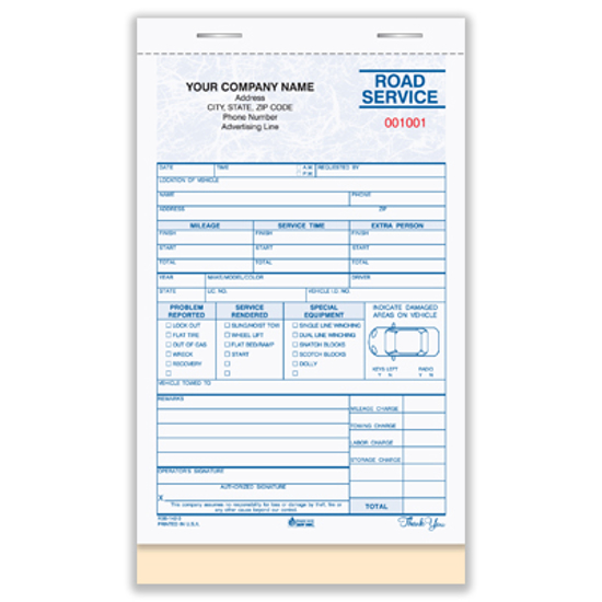 Picture of Road Service Book - 3 Part Carbonless (RSB-142-3)