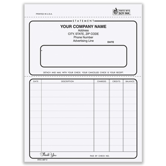 Picture of Ruled Statement Form - 2 Part Carbonless (STCC-687-2)
