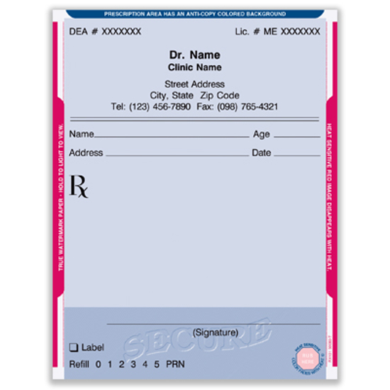 Picture of Secure Prescription Pad - 2 part (PP-2603-2)