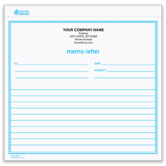 Picture of Memo Letter - 2 Part Carbonless (MLCC-802-2)