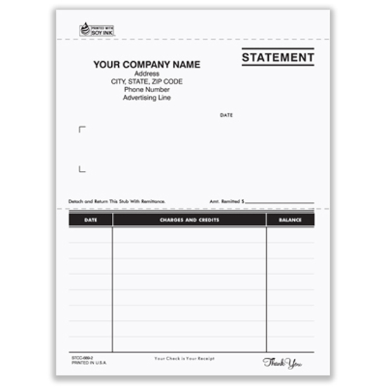 Picture of Ruled Statement Form - 2 Part Carbonless (STCC-689-2)