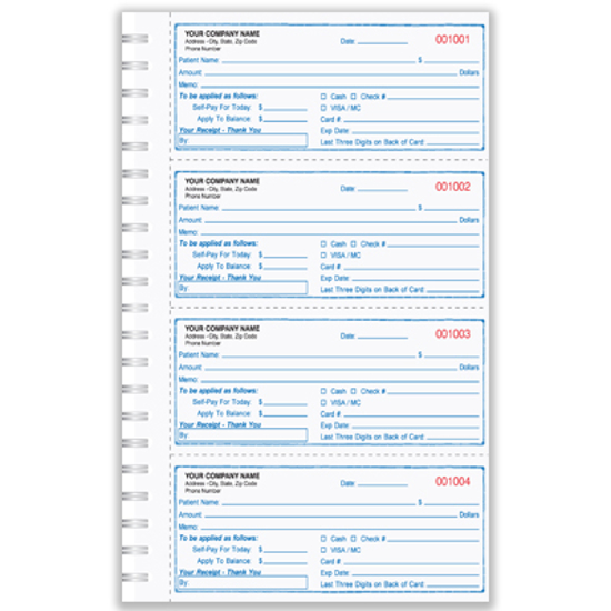 Picture of Medical Receipt Book - 3 Part Carbonless (MRB-109-3)