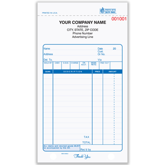 Picture of General Sales Form - 2 Part Carbon (GS-654-2)