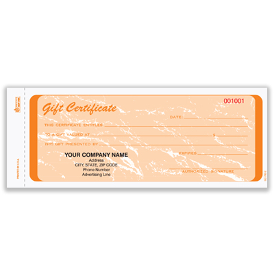 blank gift certificate forms