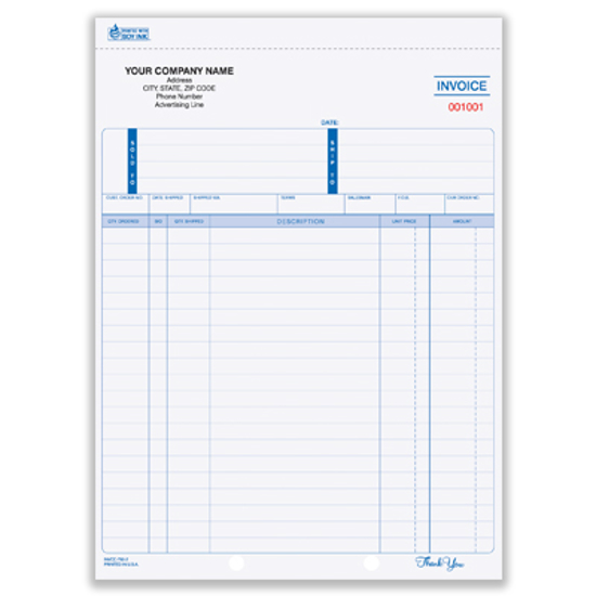 Picture of Invoice Form - 3 Part Carbon (INV-751-3)