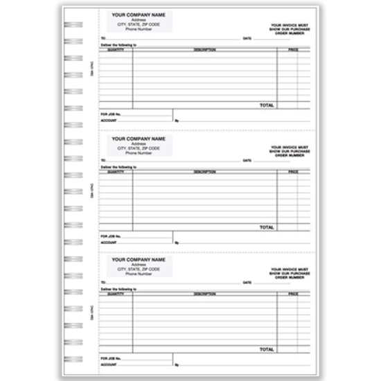 Picture of Purchase Order Book - 3 Part Carbonless - Imprinted (DSA-127-NC-IMP)