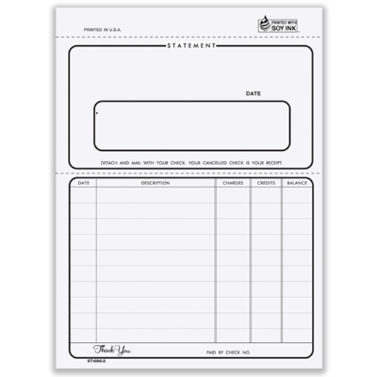 Picture of Ruled Statement Form - 2 Part Carbon (ST-686-2)