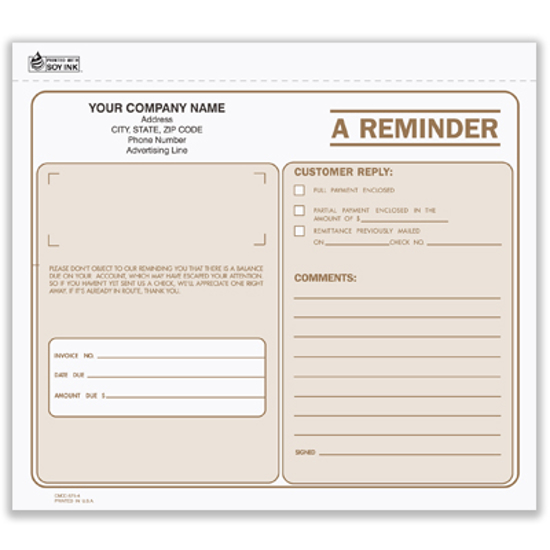 Picture of Collection Memo Form - 4 Part Carbonless (CMCC-575-4)