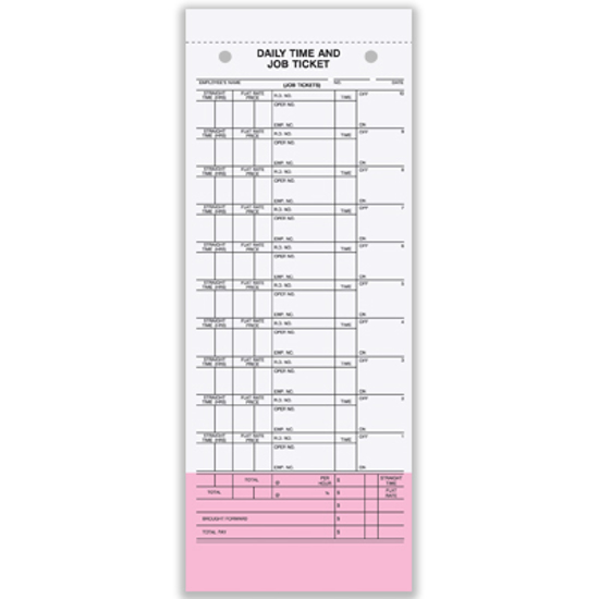 Picture of Daily Time/Job Ticket Form - Blank Carbon (DTJ-431-3)