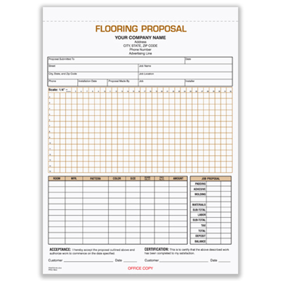 Picture of Flooring Proposal Form - 3-Part Carbonless (FPCC-766)