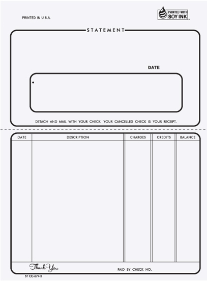 Picture of Unruled Statement - 2 Part Carbonless (STCC-677-2)