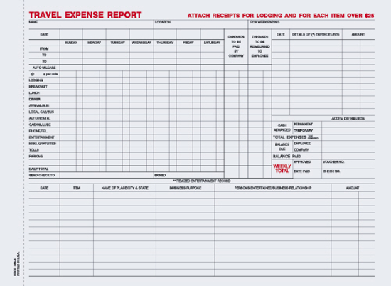 Picture of Travel Expense Report - 2 Part Carbonless (TERCC-363-2)