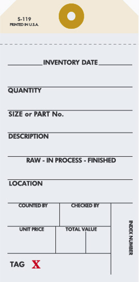 Picture of Inventory Tag - 2 Part Carbonless (STWCC-313-2)