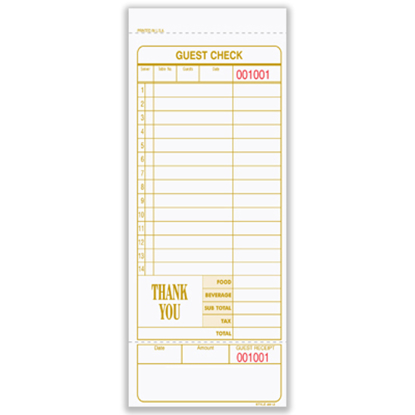 Personalized Guest Checks | Personalized Forms