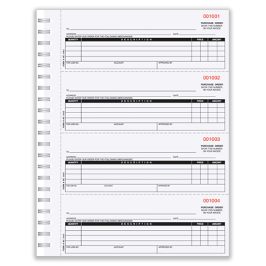 Picture of Purchase Order Book - 2 Part Carbonless (NC-124-2-BLNK)