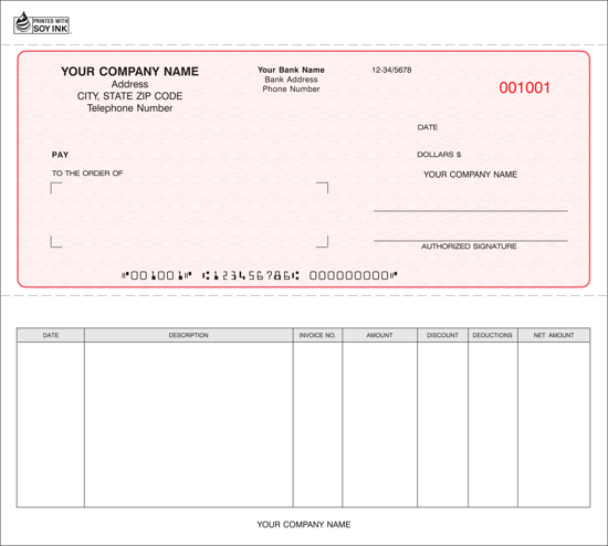 Picture of Accounts Payable Check - 2PT Red Carbonless (SCCC-619-2)